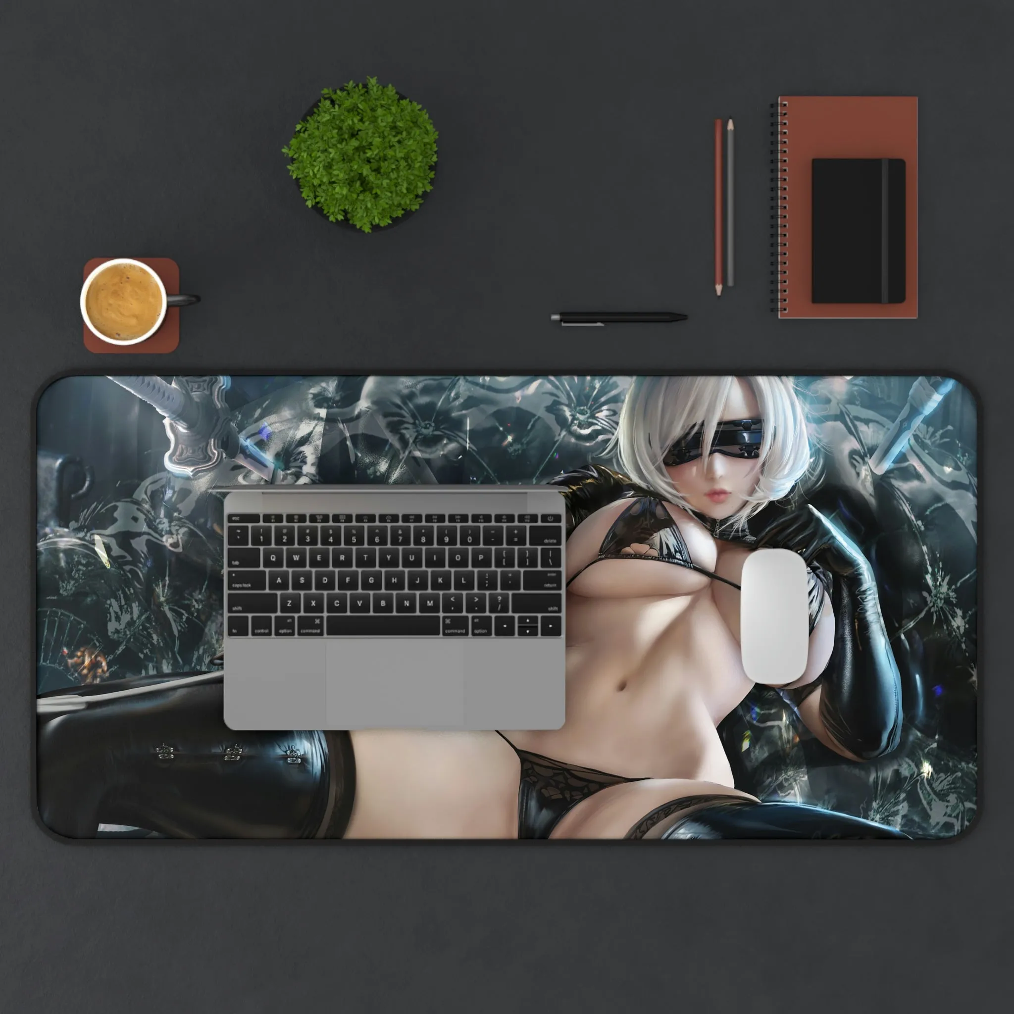 2B Leather Bikini Desk Mat - Big Gaming Mousepad - MTG Playmat