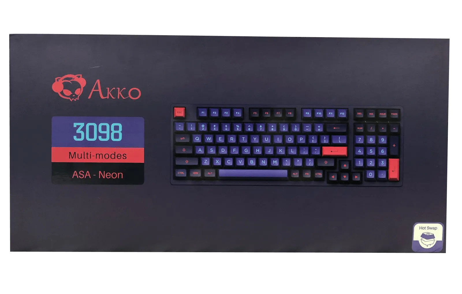 AKKO NEON 3098B MECHANICAL KEYBOARD (AKKO SWITCH JELLY PINK)