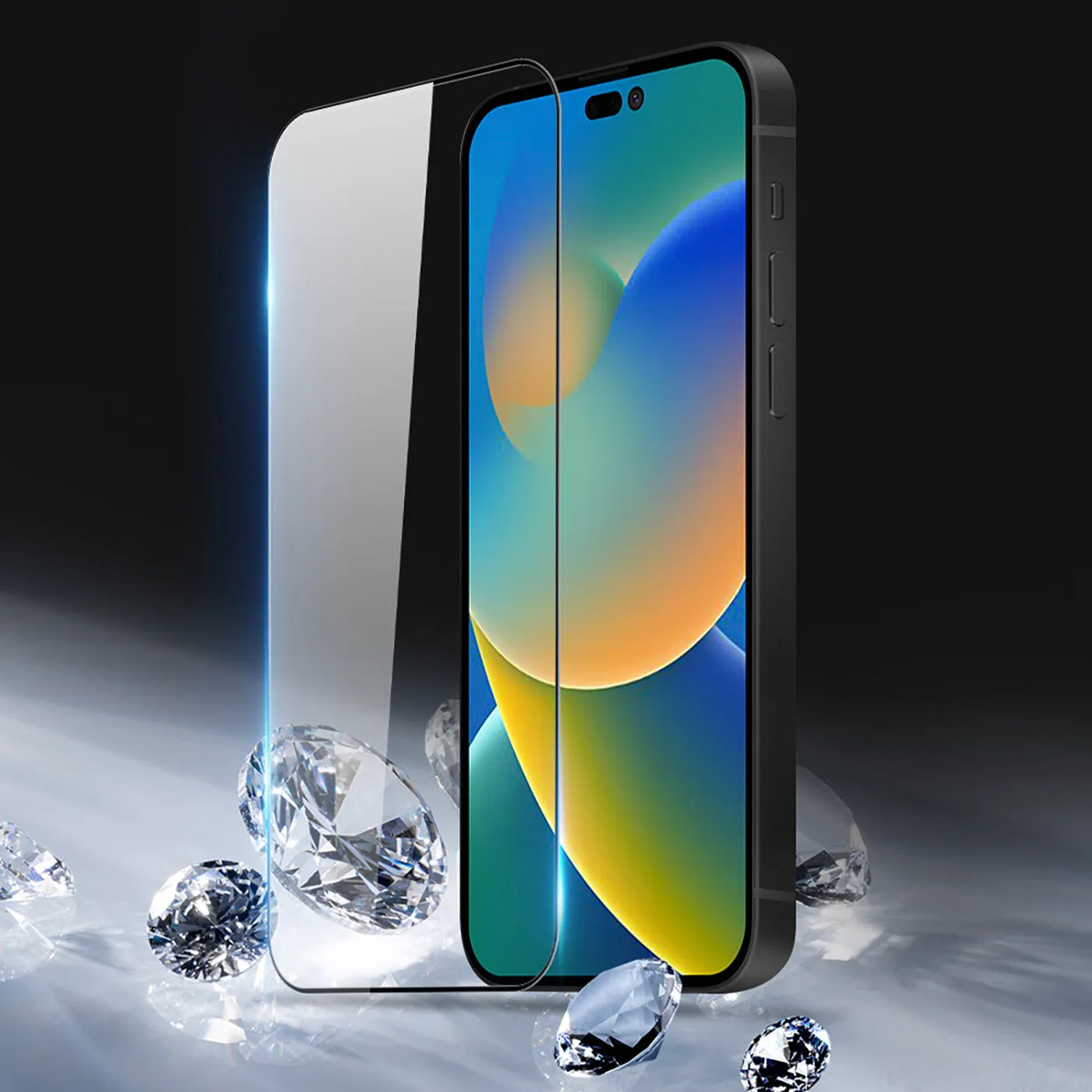 DUX DUCIS Tempered Glass Screen Protector Guard for Apple iPhone 14 Pro Max - Black