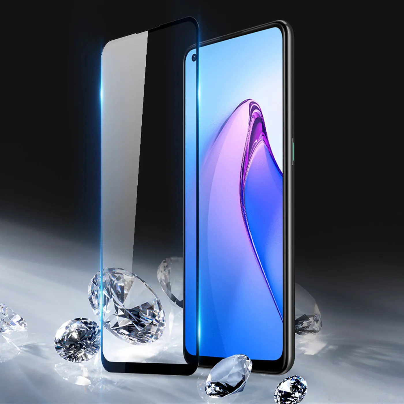DUX DUCIS Tempered Glass Screen Protector Guard for OPPO Reno8 - Black