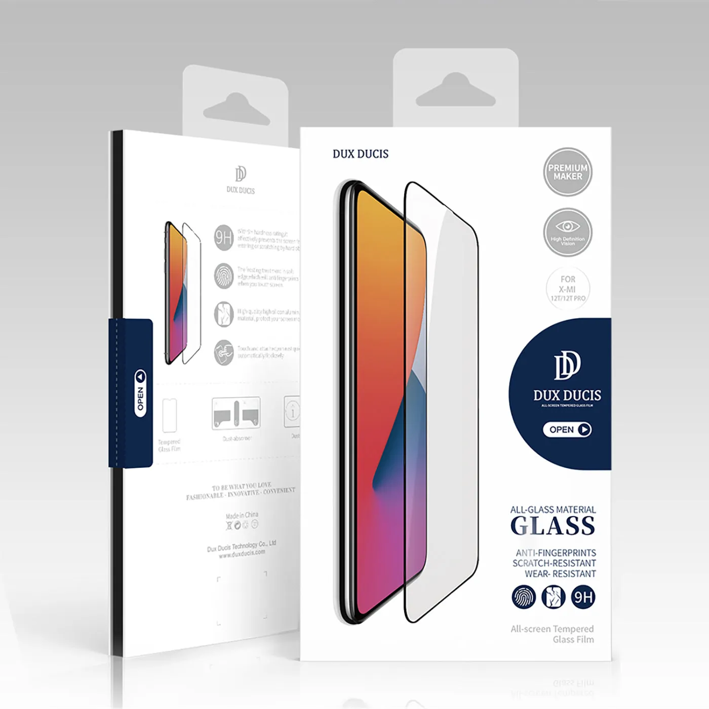 DUX DUCIS Tempered Glass Screen Protector Guard for Xiaomi 12T / 12T Pro - Black