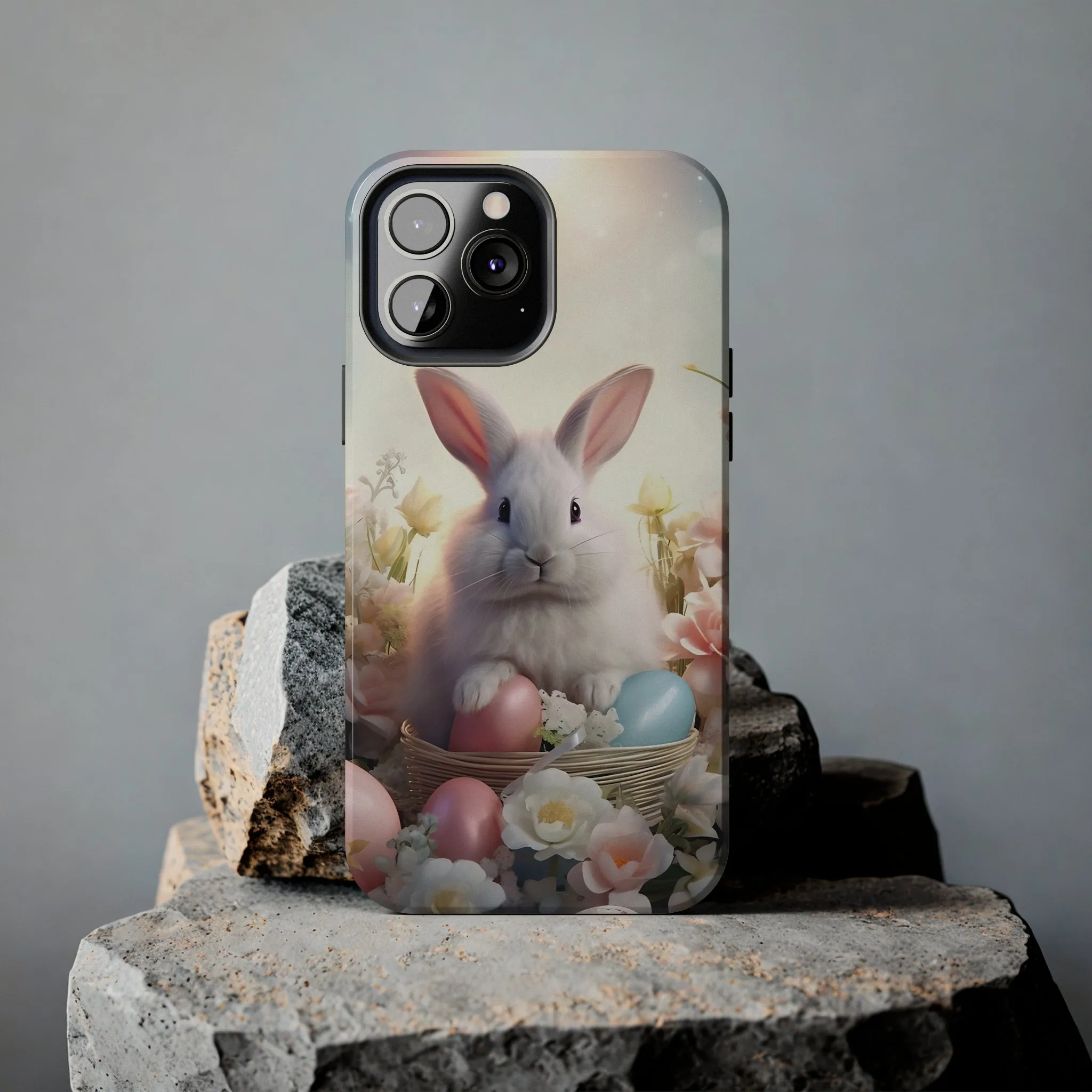 Easter Bunny Pattern Design Tough Phone Case compatible with a large variety of iPhone models, Gift, Phone Case