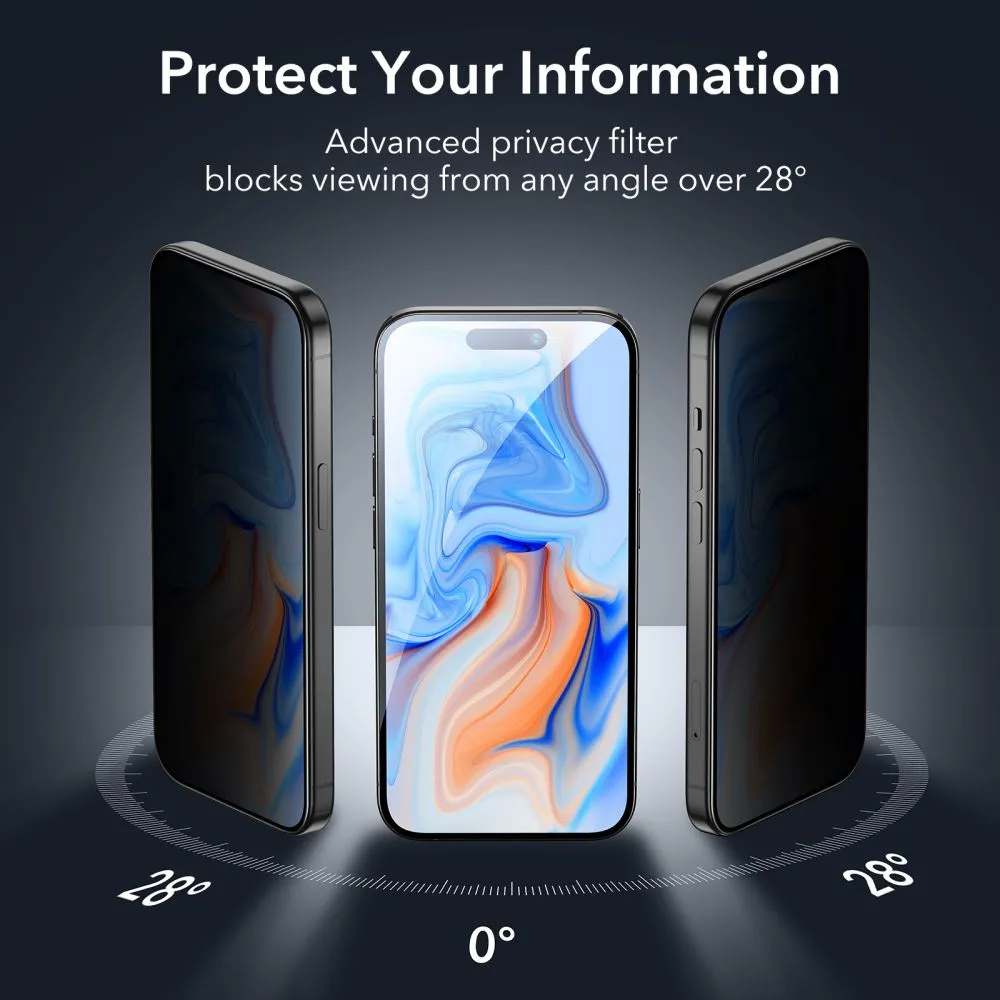 ESR Privacy Tempered Glass Screen Protector for Apple iPhone 15 Plus