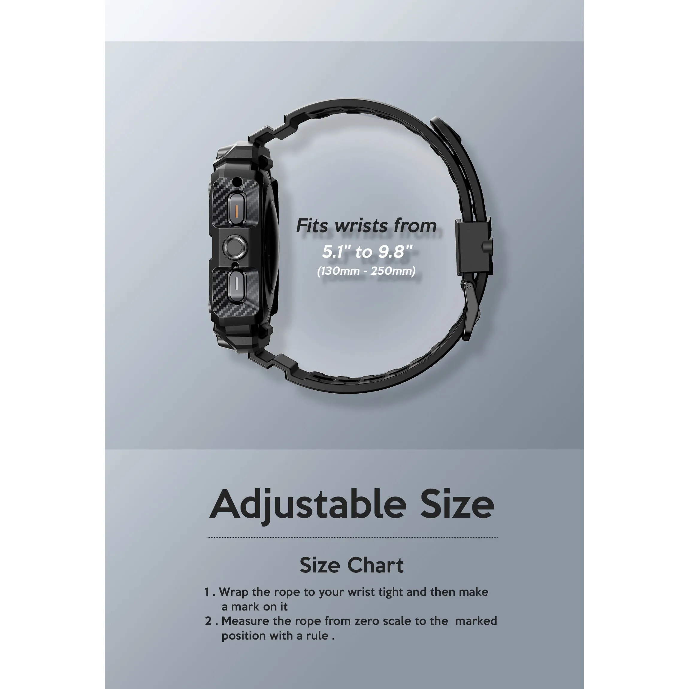 Galaxy Watch7 Ultra Classic 47mm Armorbox Case with Tempered Glass Screen Protectors - Black