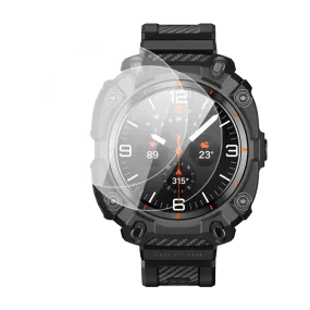Galaxy Watch7 Ultra Classic 47mm Armorbox Case with Tempered Glass Screen Protectors - Black
