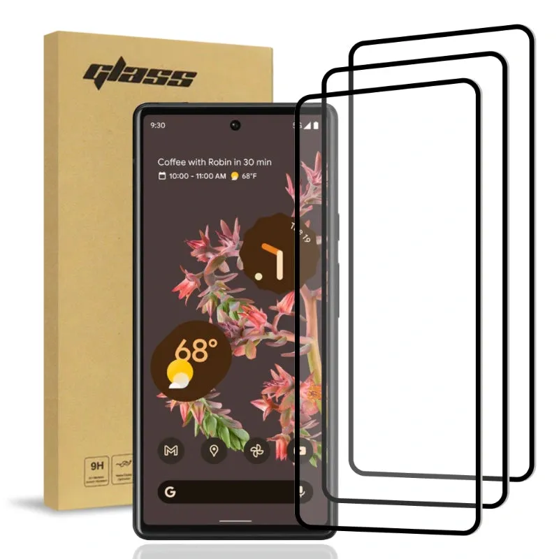 Google Pixel 6 Pro (3 Per Pack) 3D Full Glue Glass Screen Protector w/Hole Punch