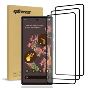 Google Pixel 6 Pro (3 Per Pack) 3D Full Glue Glass Screen Protector w/Hole Punch