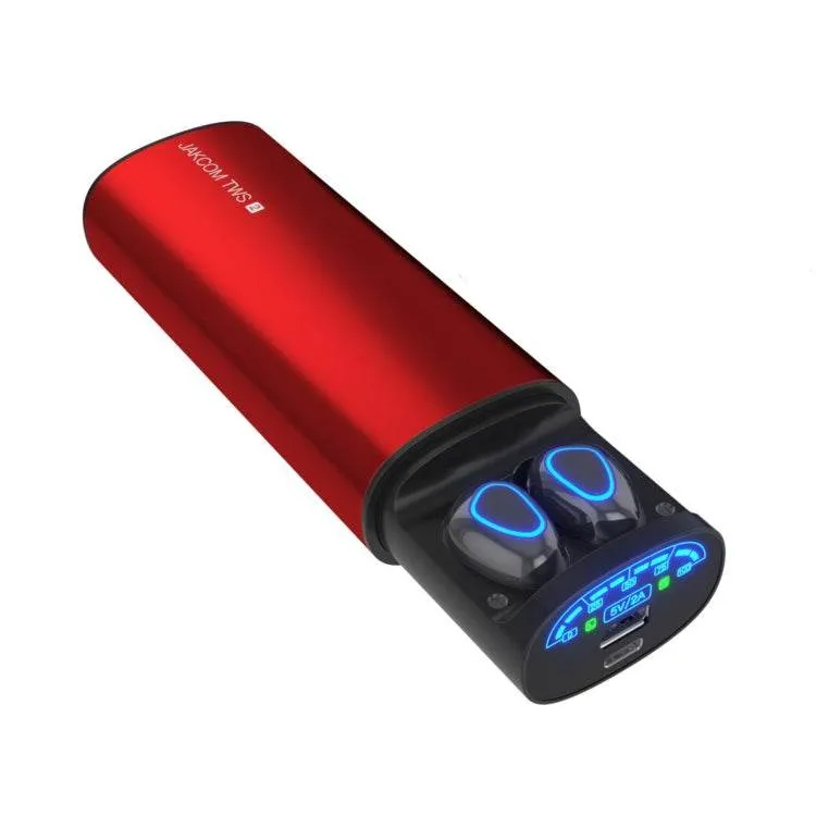 JAKCOM TWS2 Bluetooth 5.0 Wireless Earbuds with Portable Power Bank Charging Case