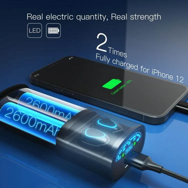 JAKCOM TWS2 Bluetooth 5.0 Wireless Earbuds with Portable Power Bank Charging Case