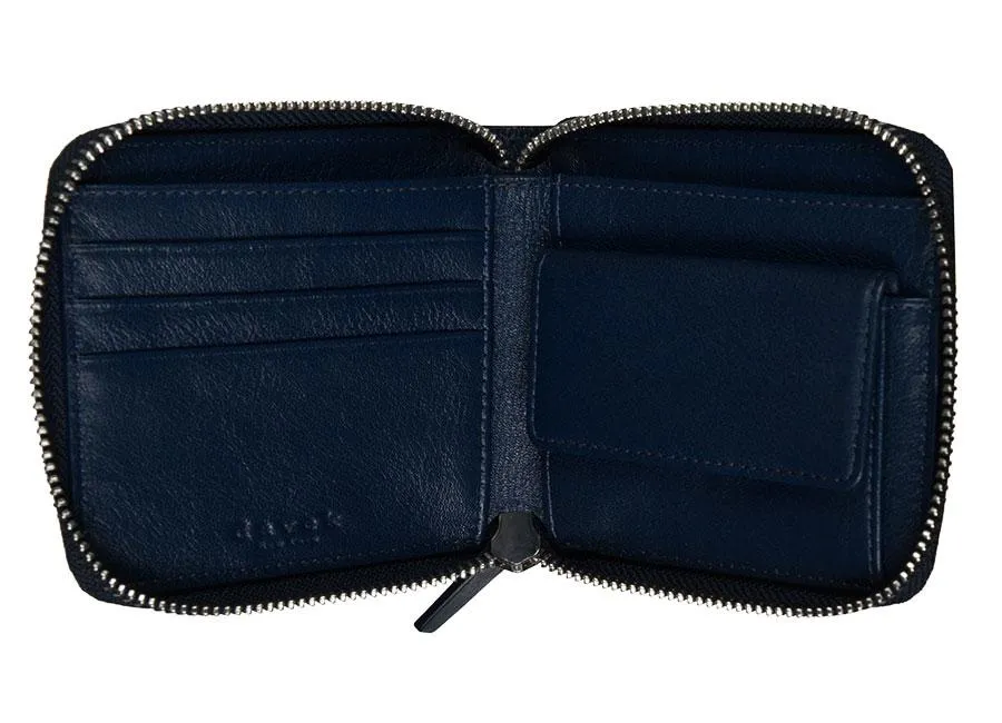 MEDIUM ZIPPER WALLET - Navy