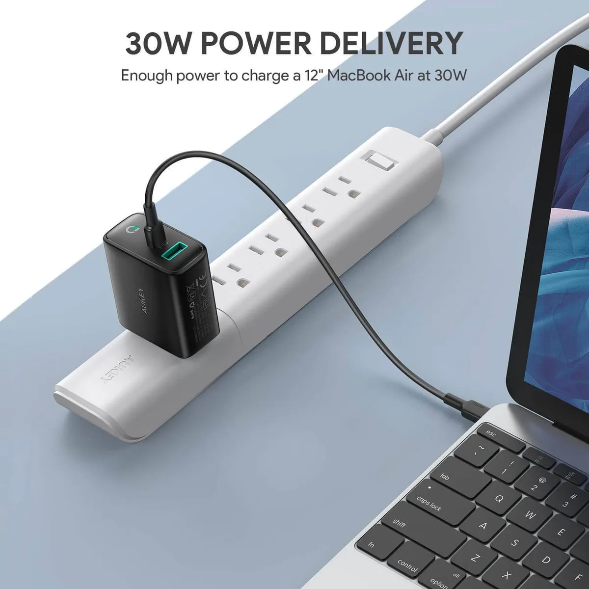 PA-D1 Focus Mix 30W Dual-Port PD Charger with Dynamic Detect