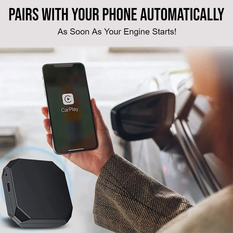 SMAXPro™ Wireless CarPlay Adapter Dongle: USB, Apple iOS, Car Navigation Player