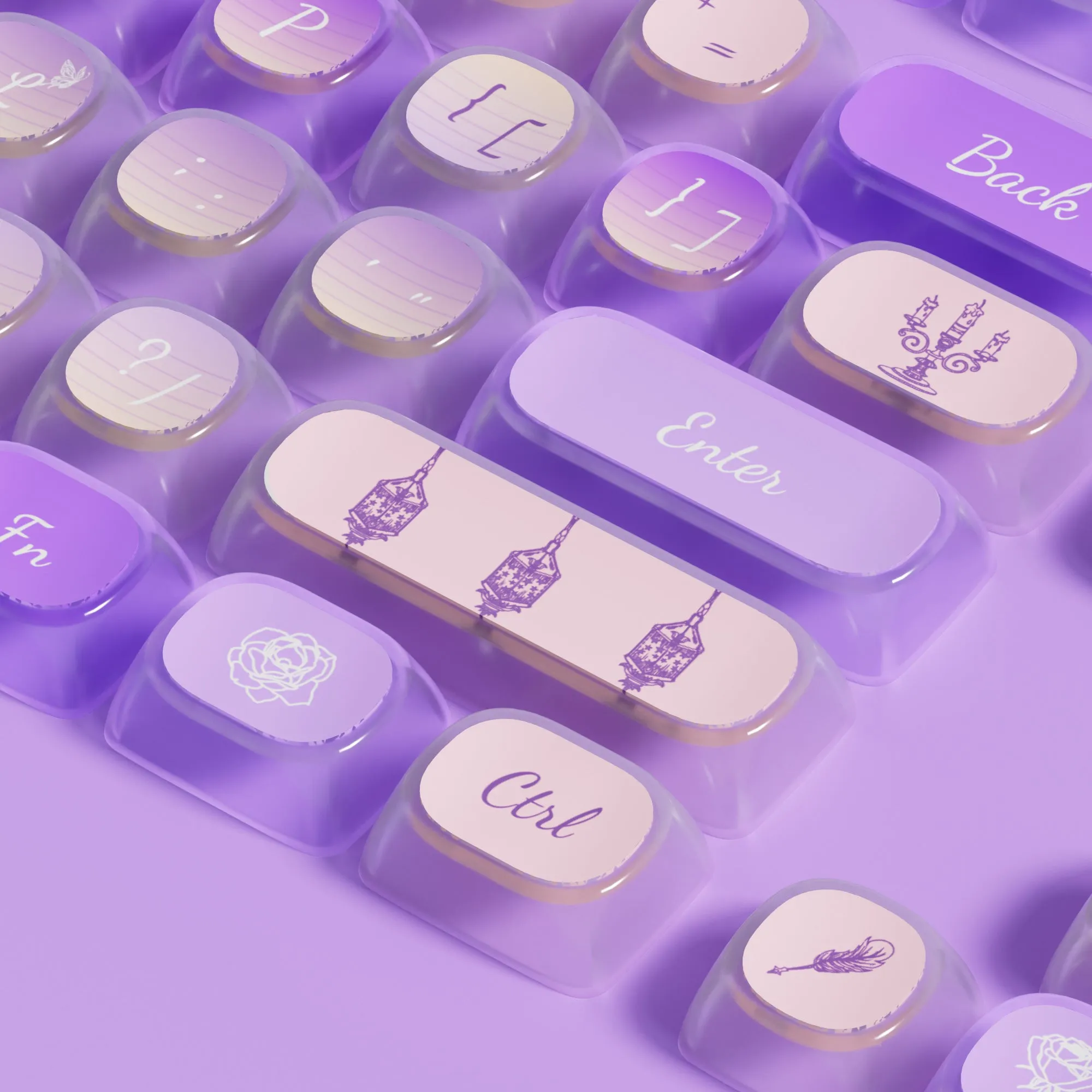 Swan Sonata Pudding Keycap Set (140-key)