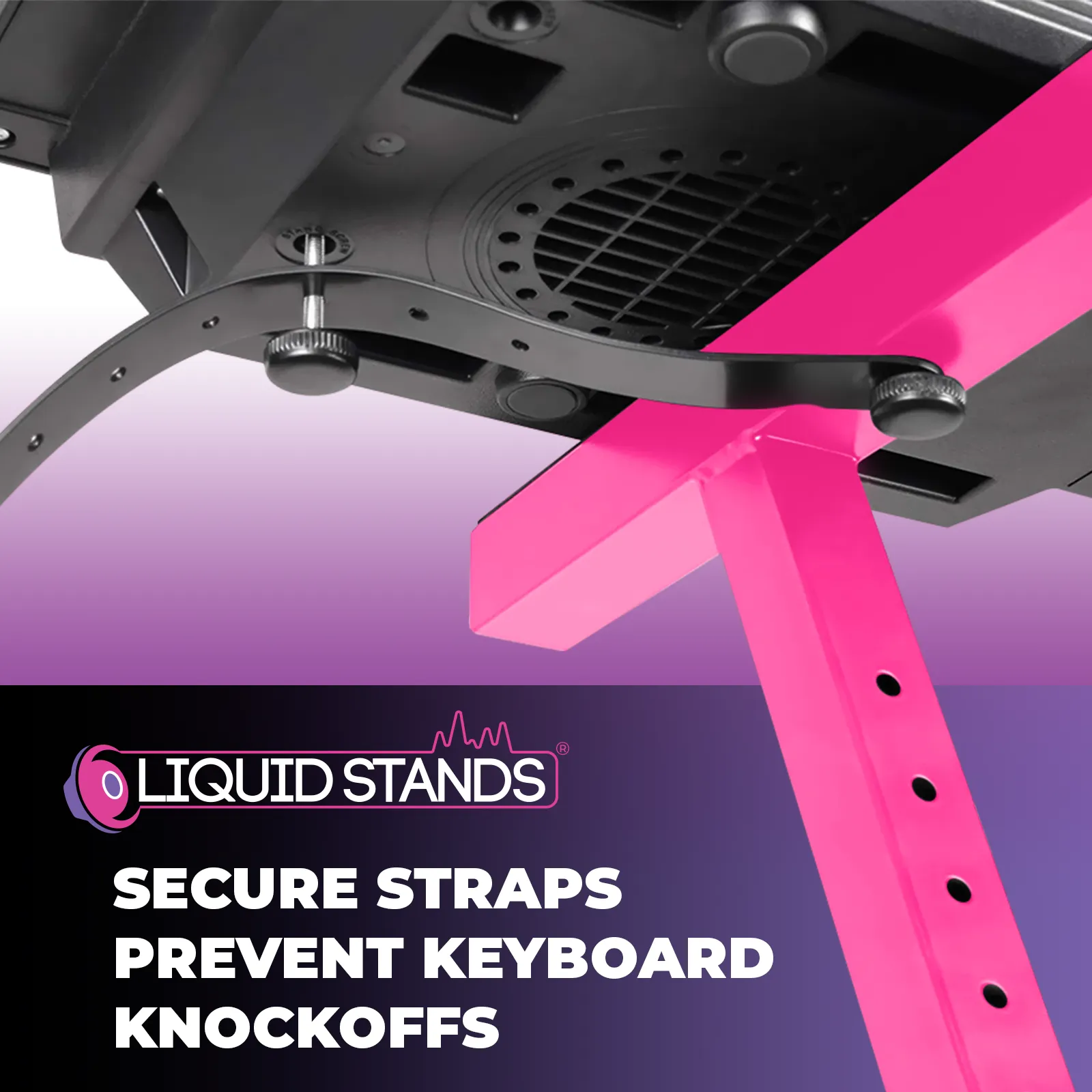 WS Adjustable Z Shape Pink Keyboard Stand